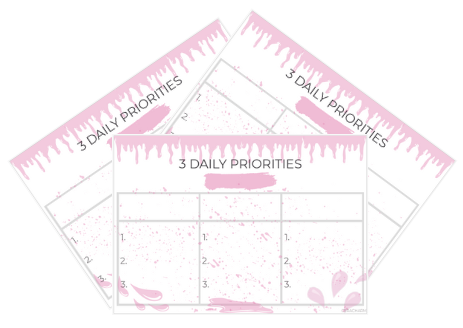 3 Daily Priorities - Paint Splatter