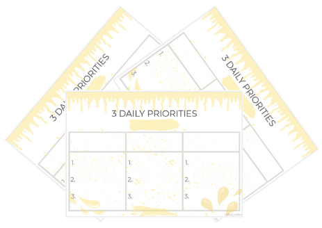 3 Daily Priorities - Paint Splatter
