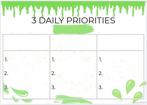 3 Daily Priorities - Paint Splatter