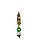 Load image into Gallery viewer, glass charm earring necklace