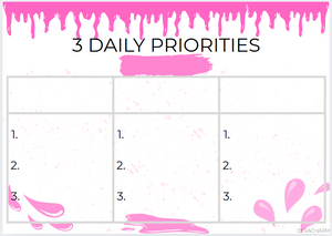 3 Daily Priorities - Paint Splatter