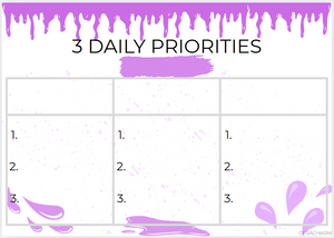 3 Daily Priorities - Paint Splatter