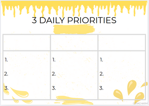 3 Daily Priorities - Paint Splatter