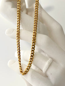 Gold Curb Chain 4mm Width