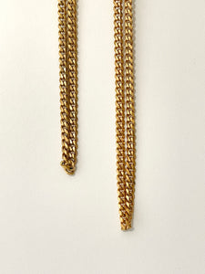 Gold Curb Chain 4mm Width