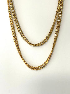 Gold Curb Chain 4mm Width