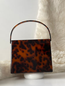 brown tortoise shell pattern acrylic bag