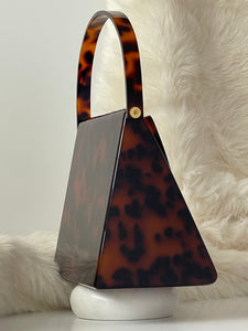 brown tortoise shell pattern acrylic bag