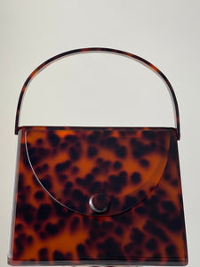 brown tortoise shell pattern acrylic bag